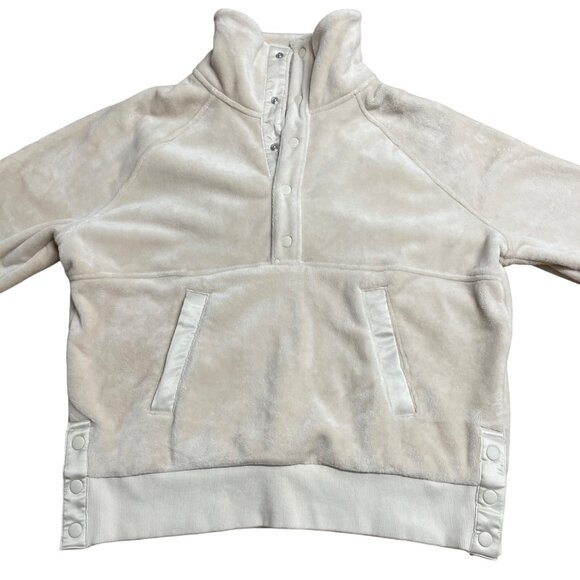 ATHLETA RECOVER COZY SNAP FRONT SWEATSHIRT CHANTILLY CREAM WOMENS M PULLOVER - Picture 4 of 11